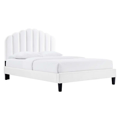 Daisy Performance Velvet Queen Platform Bed