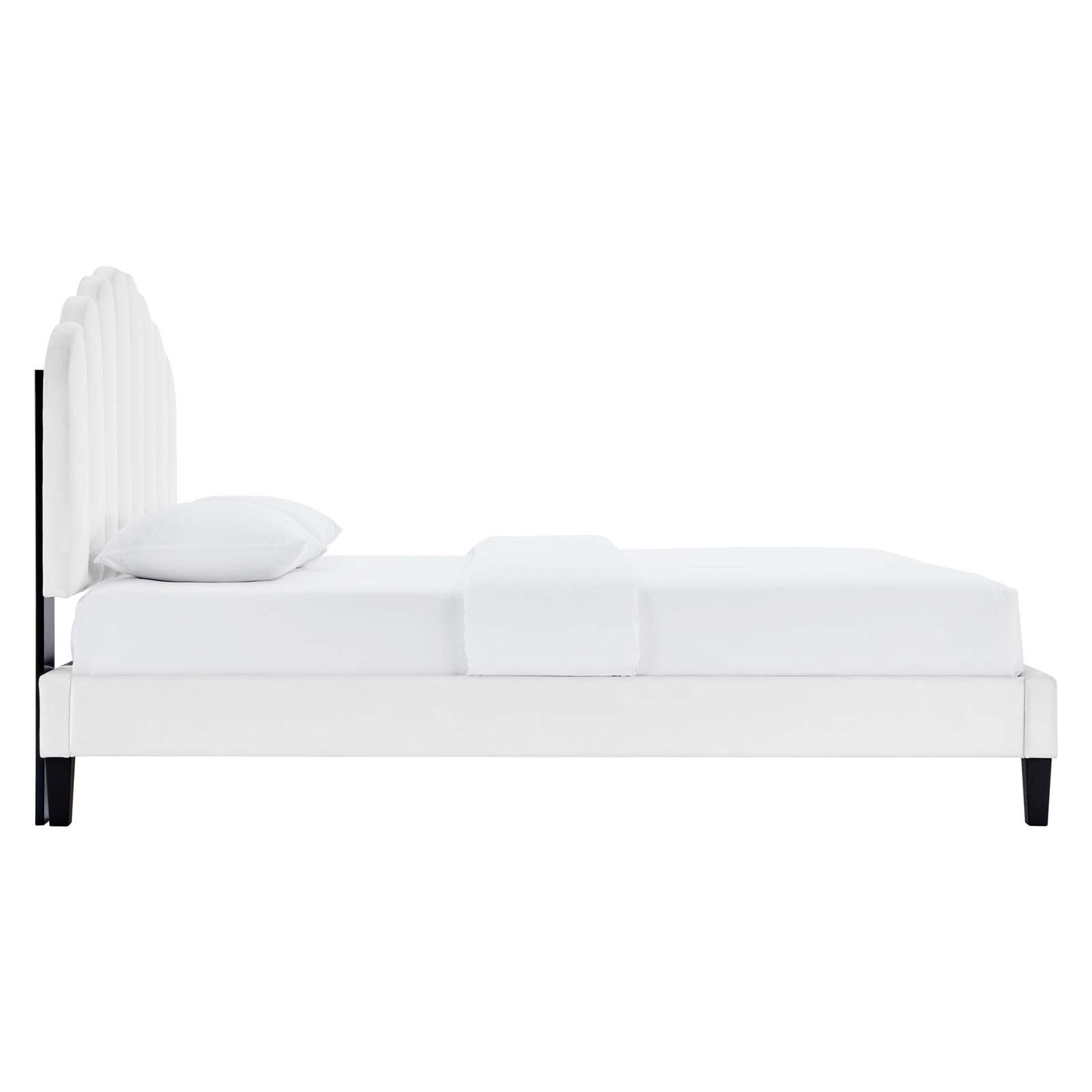 Daisy Performance Velvet Queen Platform Bed