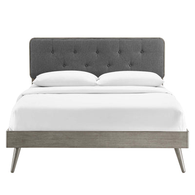 Bridgette Full Wood Platform Bed With Splayed Legs