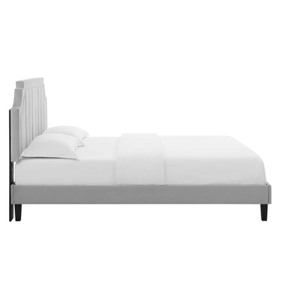 Sienna Performance Velvet Queen Platform Bed