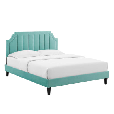 Sienna Performance Velvet Queen Platform Bed