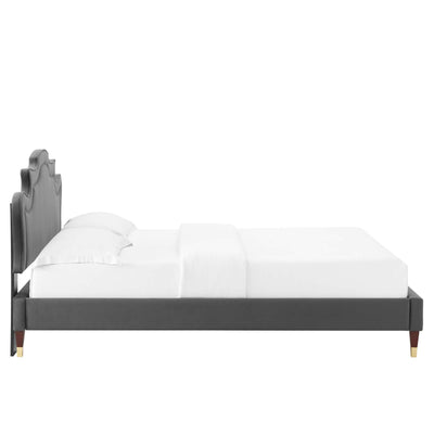 Neena Performance Velvet Queen Bed