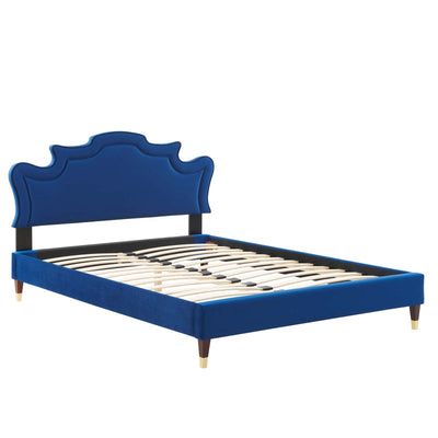 Neena Performance Velvet Queen Bed