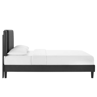 Zahra Channel Tufted Performance Velvet King Platform Bed